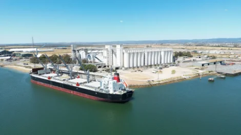 Our first new season canola vessel at Inner Harbour. DJI_0294.jpg