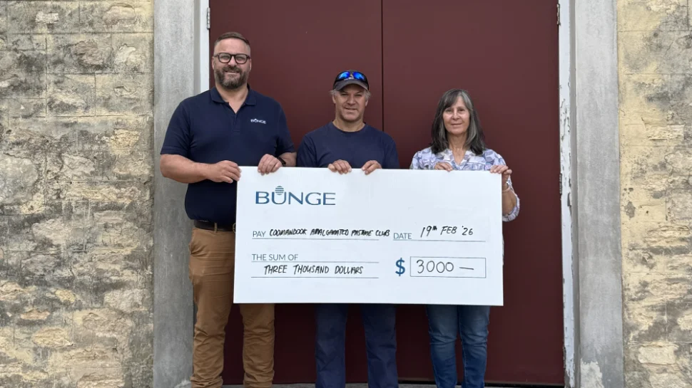 (L-R) Mark Abell, Bunge employee with Matthew Pope, local farmer and Barb Williams, CAPC Secretary.jpg