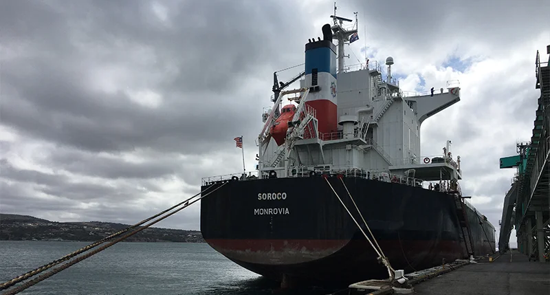 Viterra Port Lincoln reaching its one millionth tonne as it loads barley onto a vessel this week. 200409 news.jpg