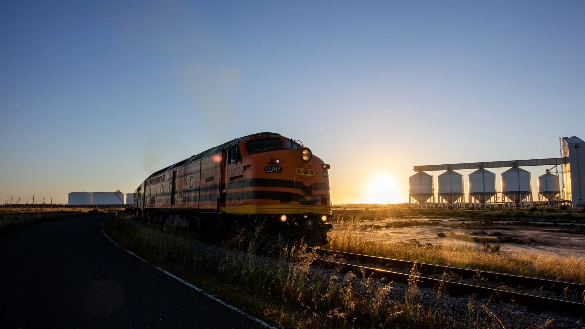 The first train with new season grain arriving at Outer Harbor after loading at Port Pirie IMG_8698.jpg
